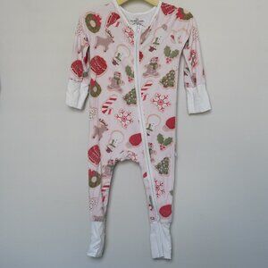 Caden Lane Baby Holiday Christmas Cookie Pajamas 3-6 Mo Bamboo Convertible